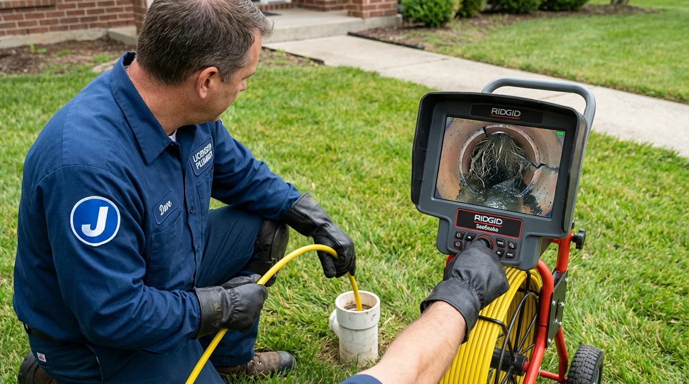 Sewer camera inspection being performed by Johns Plumbing LLC in Port Isabel